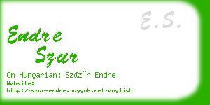 endre szur business card